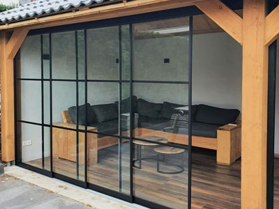 Glazen schuifwanden voor overkappingen en tuinkamers !