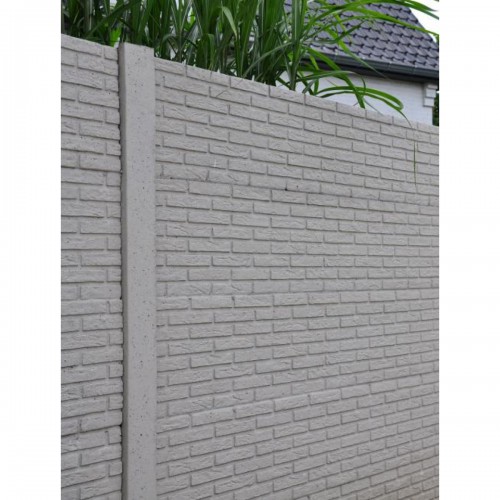 Betonnen schutting in steen motief beton  - 