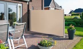 Belang essence Interpersoonlijk Windscherm uitschuifbaar tot 300 x 160 antraciet beige | SBNBouw.nl
