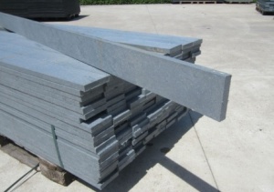 Kunststof beschoeiing kunststof kantplanken grijs 25 x 120 x 2800 mm - 