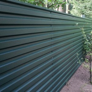 Stalen schuttingen horizontale potdeksel beplating antraciet Ral 7016 structuur coating - 