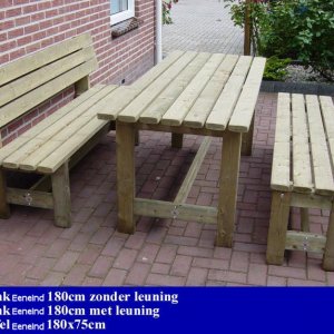 Budget tuintafels en banken 35 mm KOMO KEUR FSC KEUR MERK - 